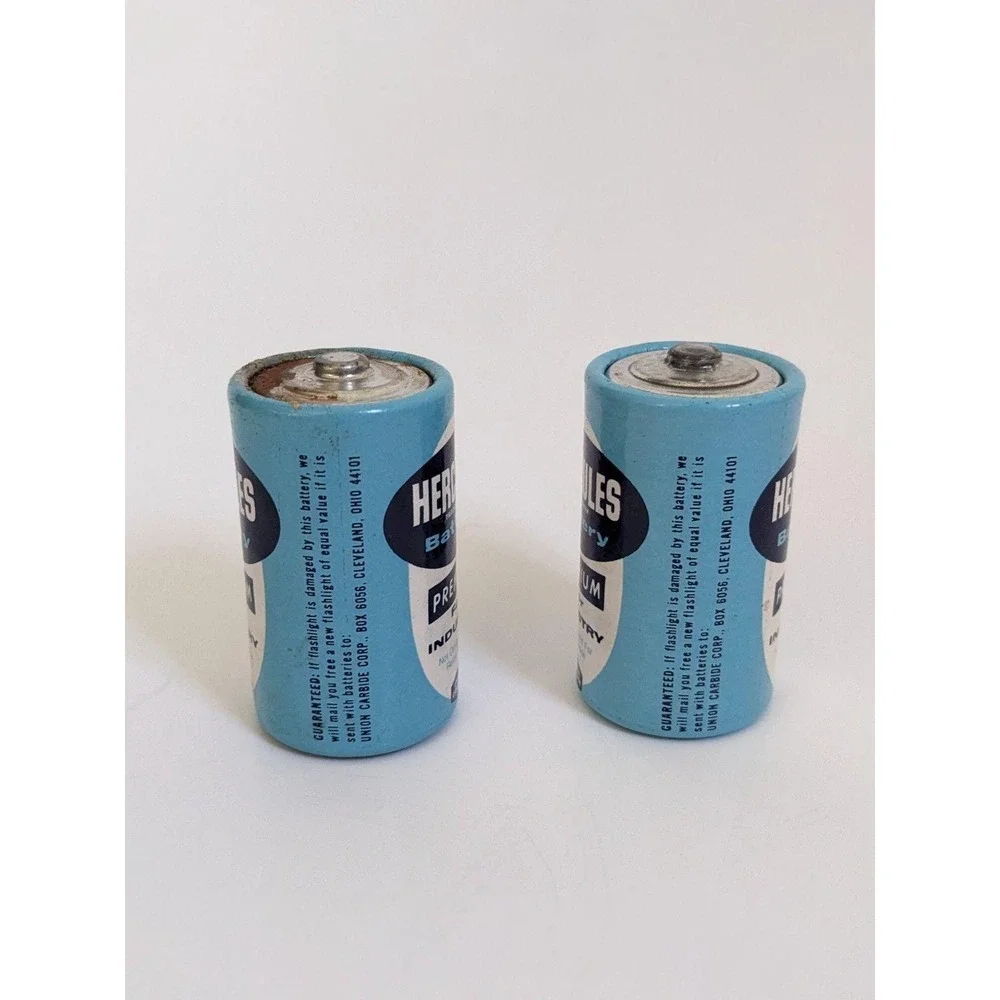 Vintage Hercules D Batteries Union‎ Carbide Industrial Advertising Props USA Lot